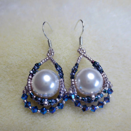 Swarovski Pearl and Crystal Earrings