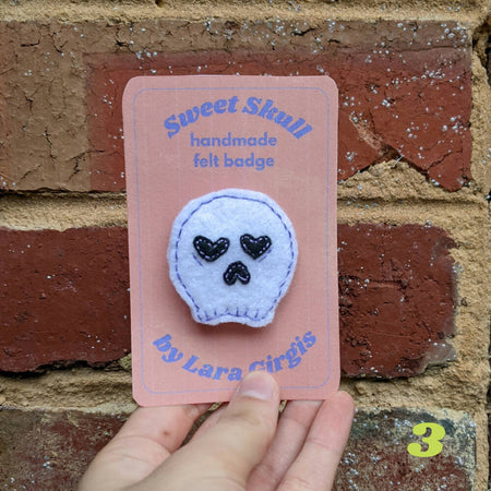 Sweet Skull - felt badge