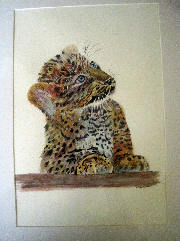 Cuteness Of Cub - original watercolour painting