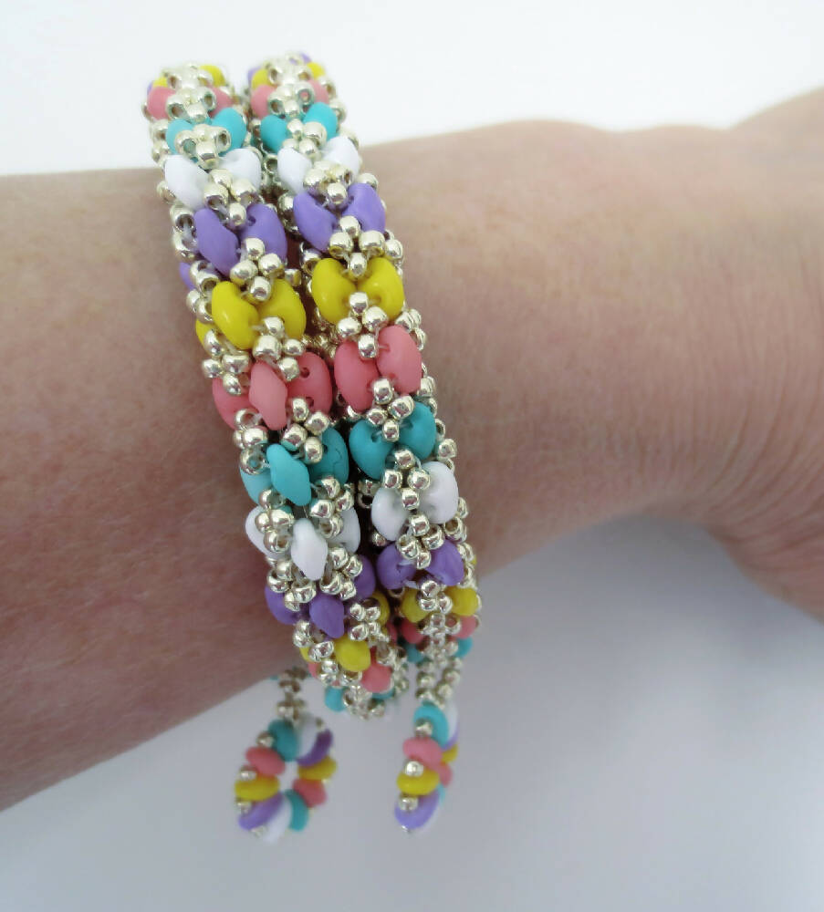 Necklace and Bracelet in Pretty Gelato Colours
