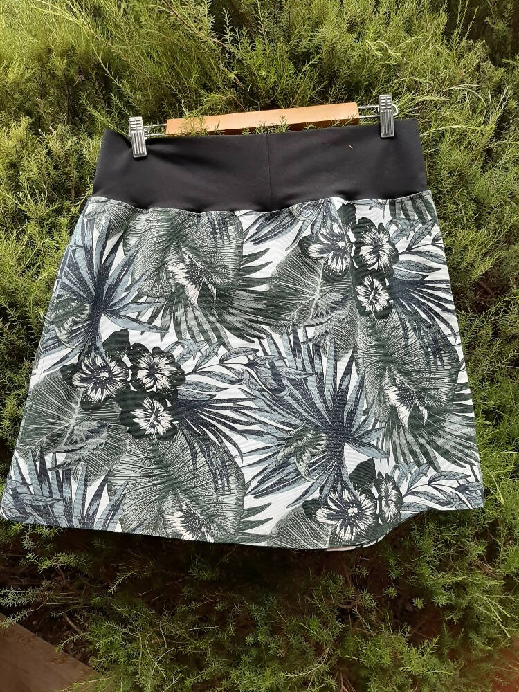 Leaf Skirt in Blues and Greens