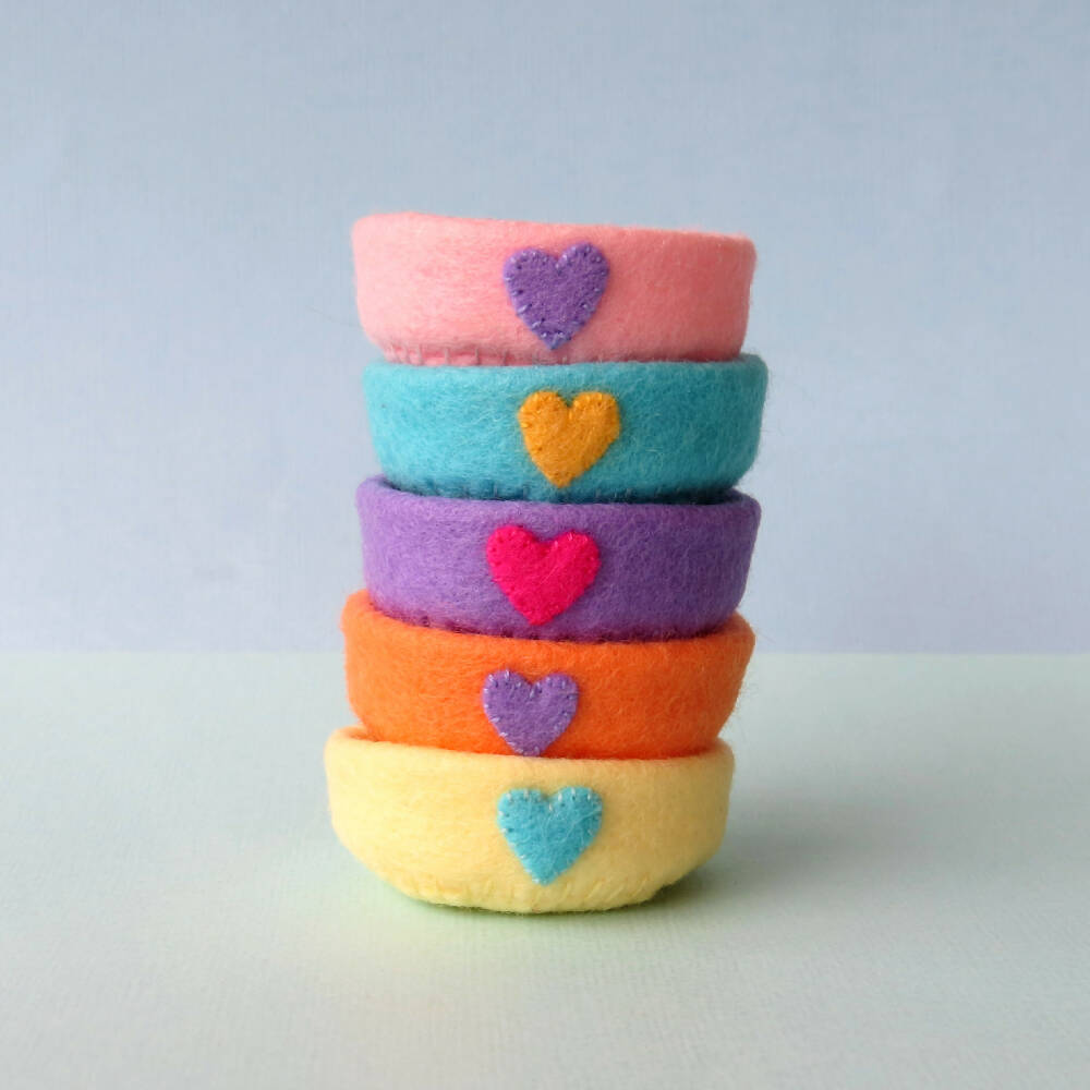 Miniature Play Food - Wool Felt Ice Cream Cones