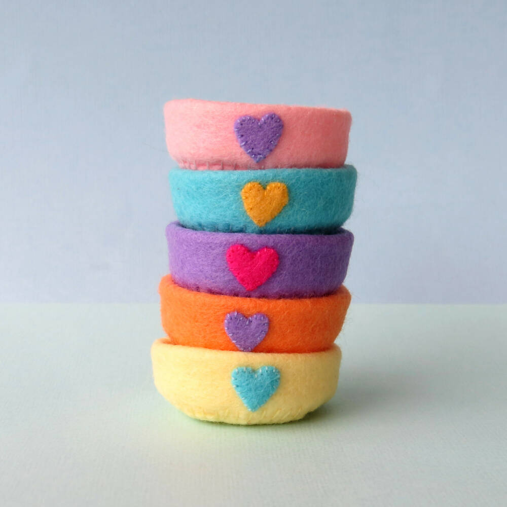 Miniature Play Food - Wool Felt Ice Cream Cones