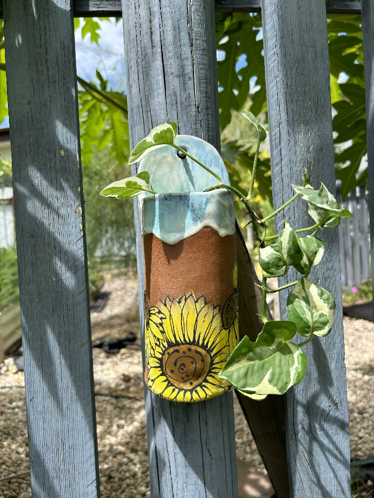 Sunflower Wall Hanging Planter