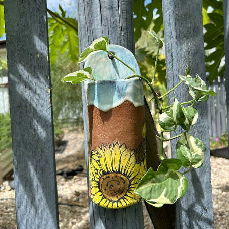 Sunflower Wall Hanging Planter