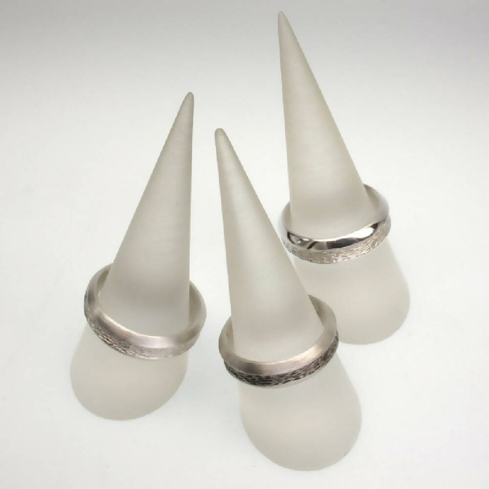 Sterling silver textured ring 3