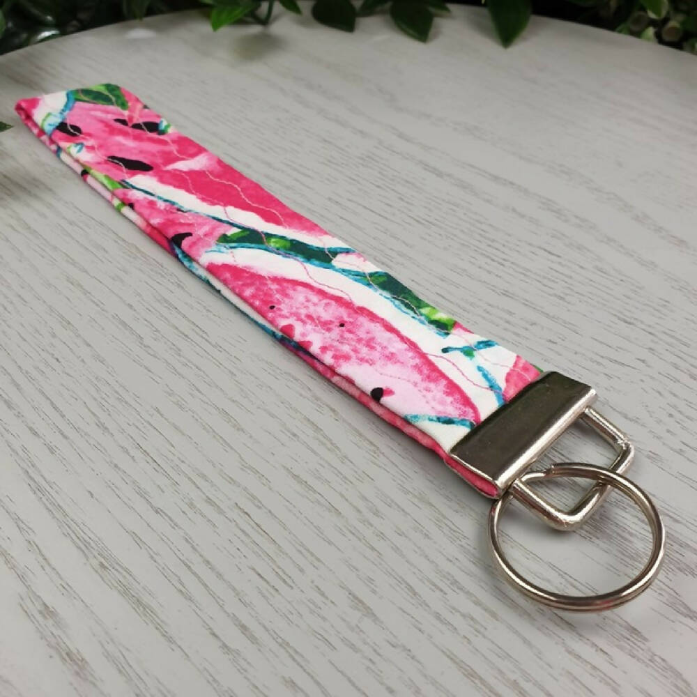 Keyfob Fabric Bag Tag Ring Wrist watermelon (4)