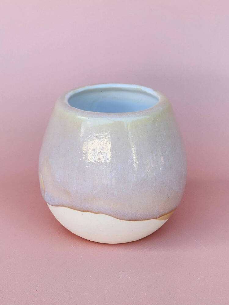 Handmade Ceramic Propagation Vase - Opal Glaze