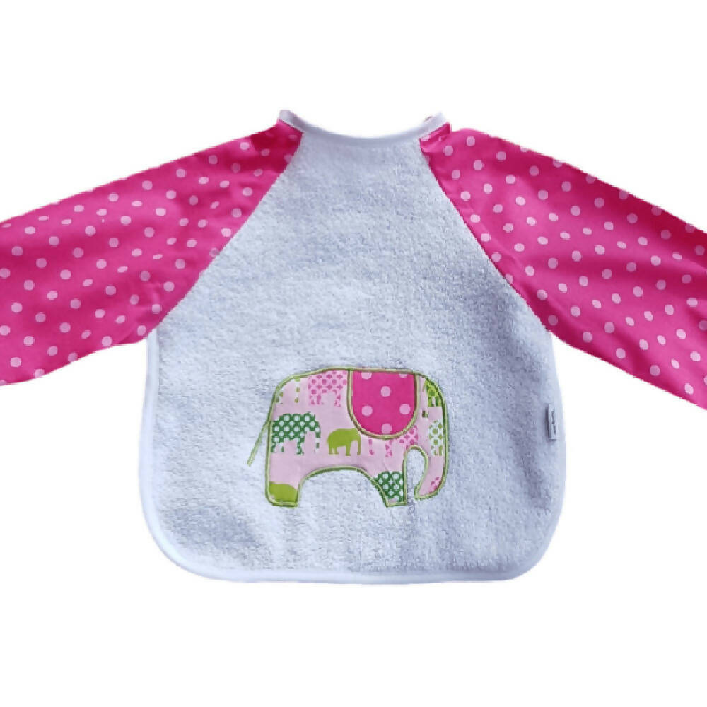 long-sleeve-smock-bib-elephant-1