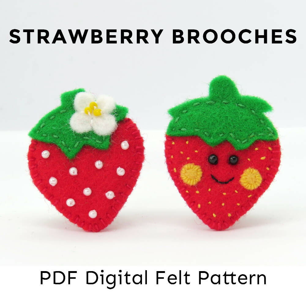Strawberry Brooch Etsy 2a
