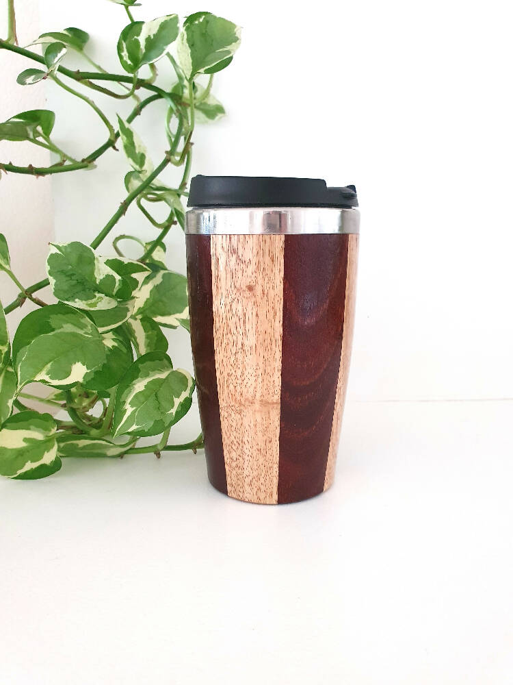 Handmade Wooden Travel Mug - Eco Friendly Insulated Coffee Tumbler