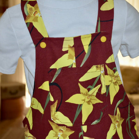 Kids dungarees, size 4/5, cotton canvas, pre-washed, exclusive design