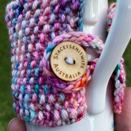 DOWNLOAD - Knitting Pattern - Coffee Cozy, Mug Rug Pattern