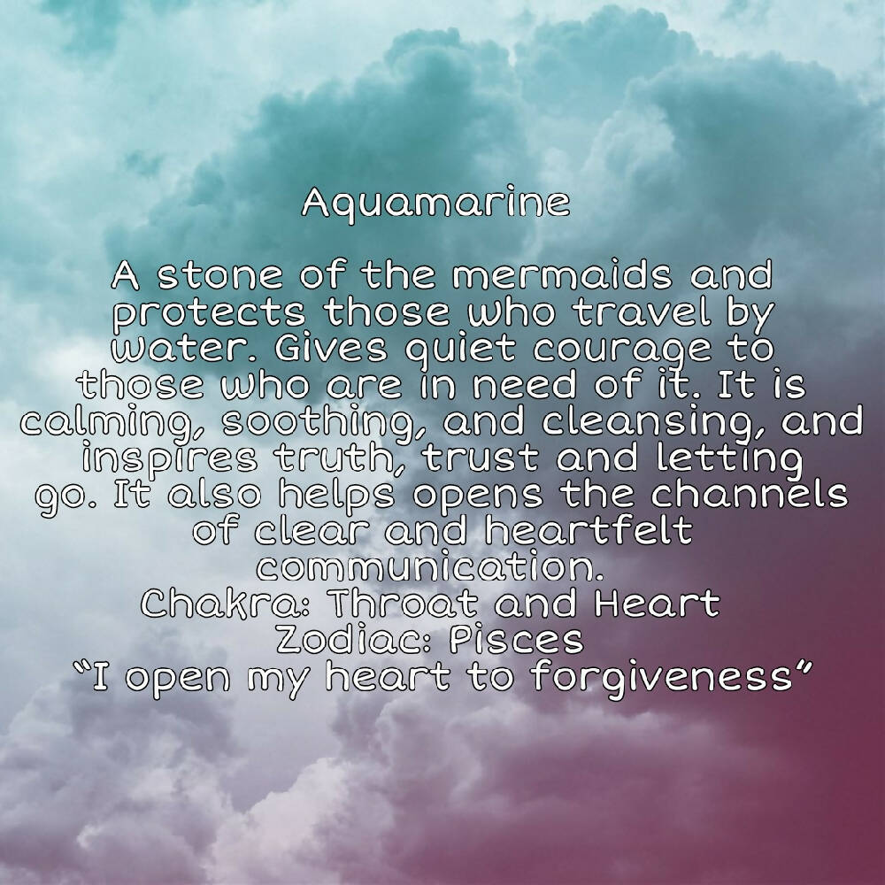 Aquamarine Large Gem Tree for Calming, Cleansing and Communication