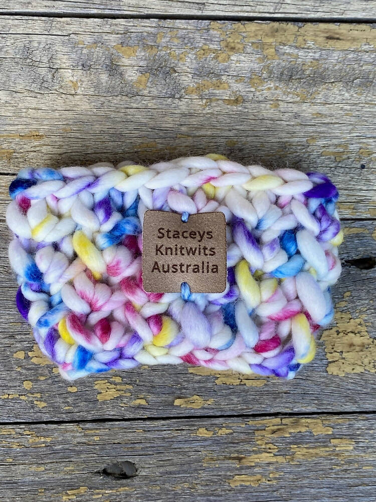 Hand Knitted Cup Cozy, Mug Rug, Cup Cozy, Keep Cup Cozy