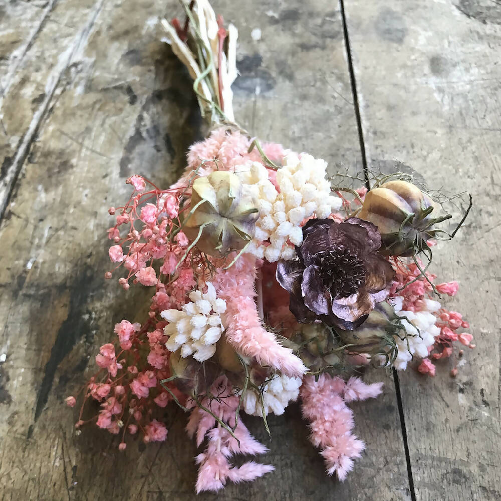 Pink and white posy 31cm