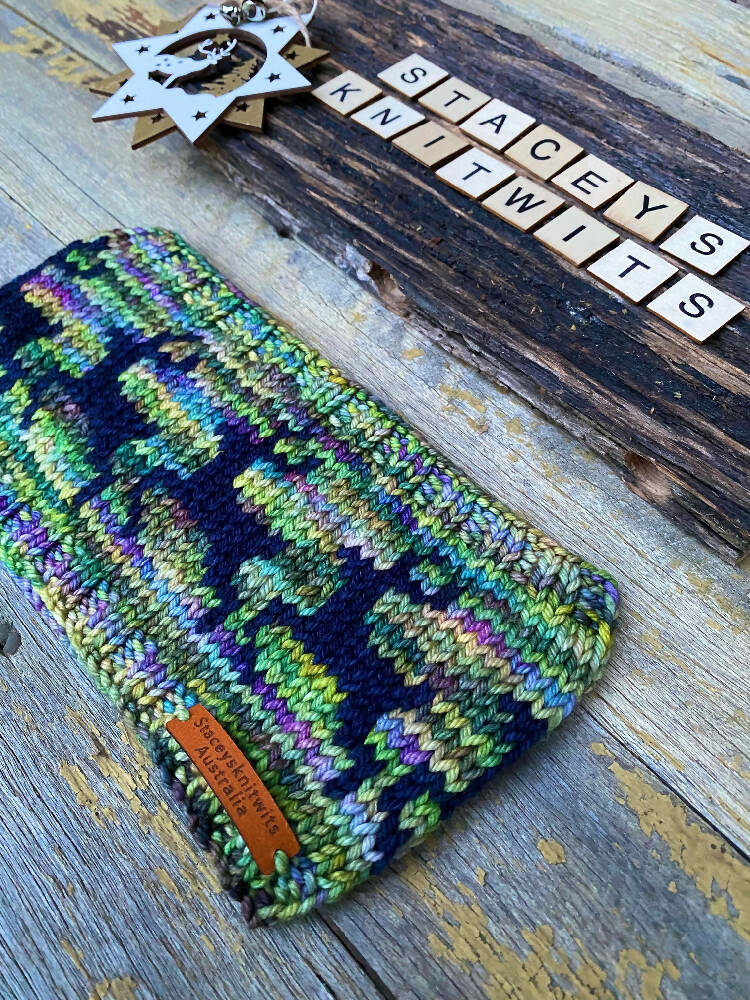 Christmas Headband, Knitted Reindeer Headband, Rudolph Headband