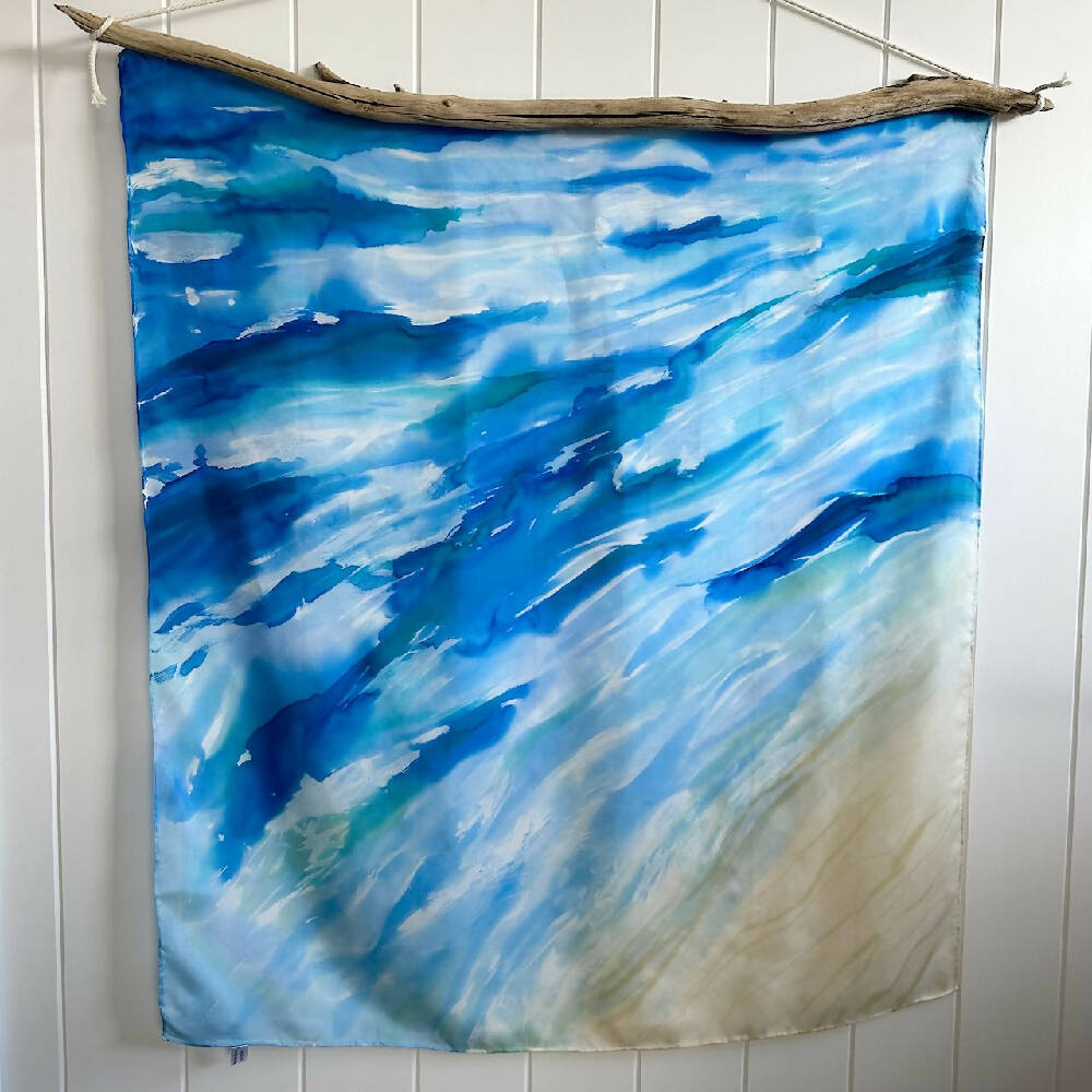 Silk Wall Hanging Ocean Abstract