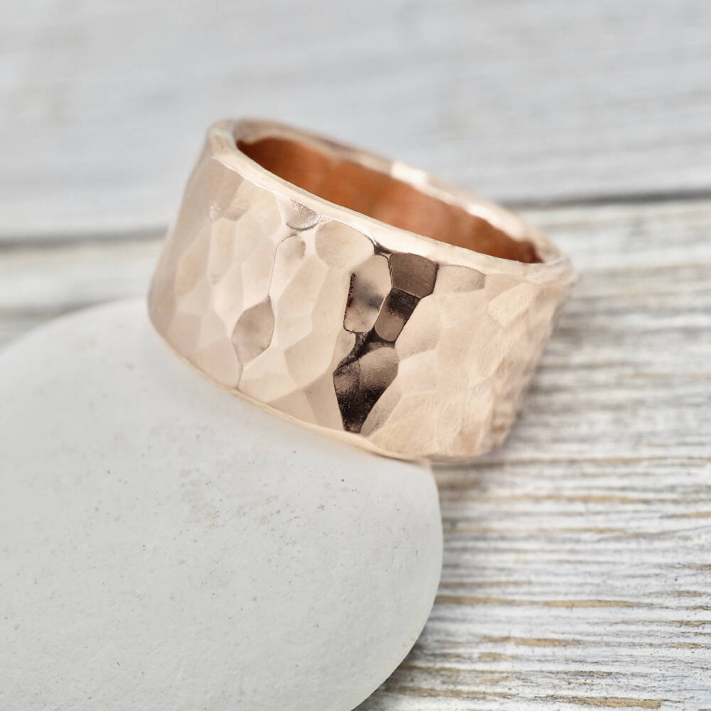 Wide copper ring | Chunky copper ring | Heavy copper ring | Handmade copper jewellery | Copper anniversary gift | Wedding Ring