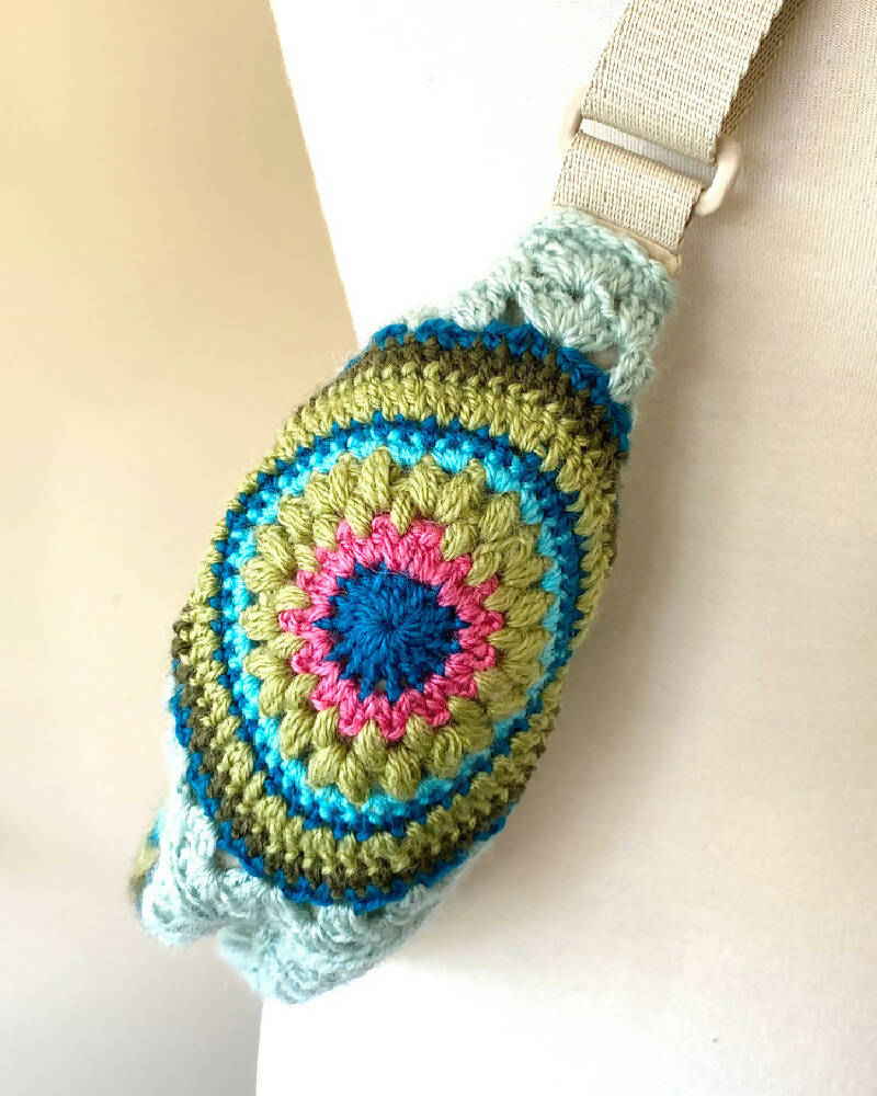 Crossbody handmade crochet bag