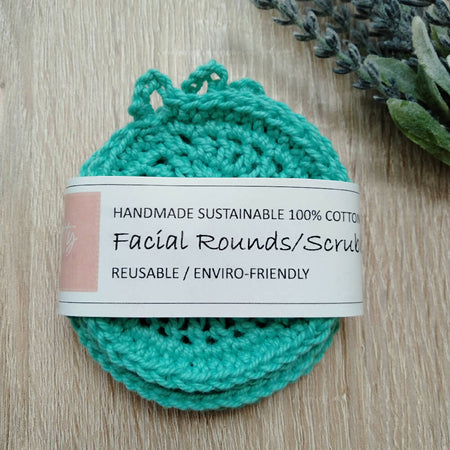 Facial Rounds / Scrubbies Crochet 5 Pk - 100% Cotton