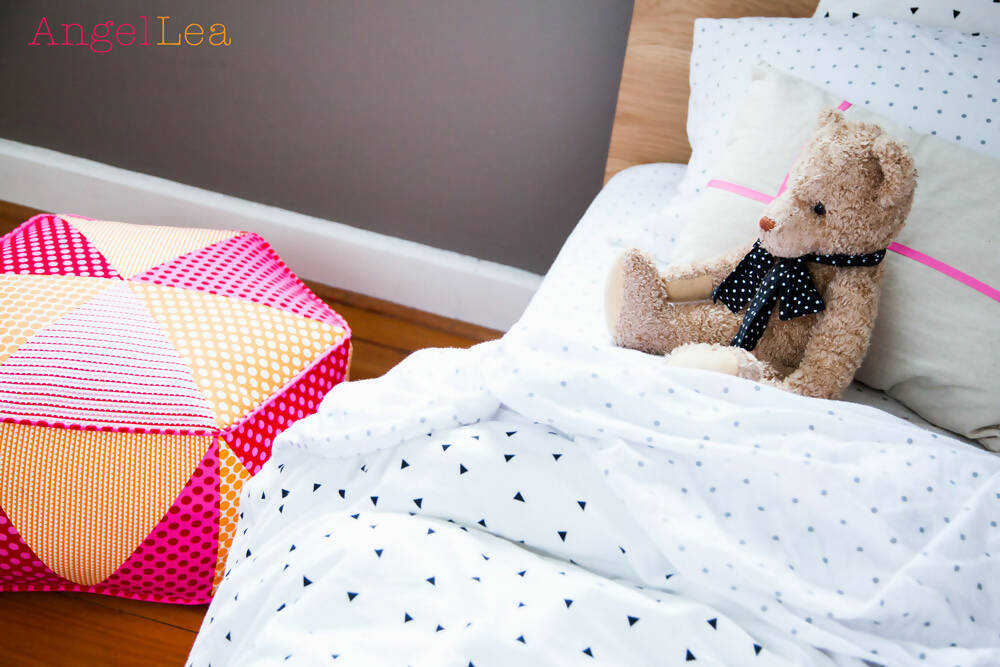 Hexagon Pouf Floor Cushion PDF Sewing Pattern