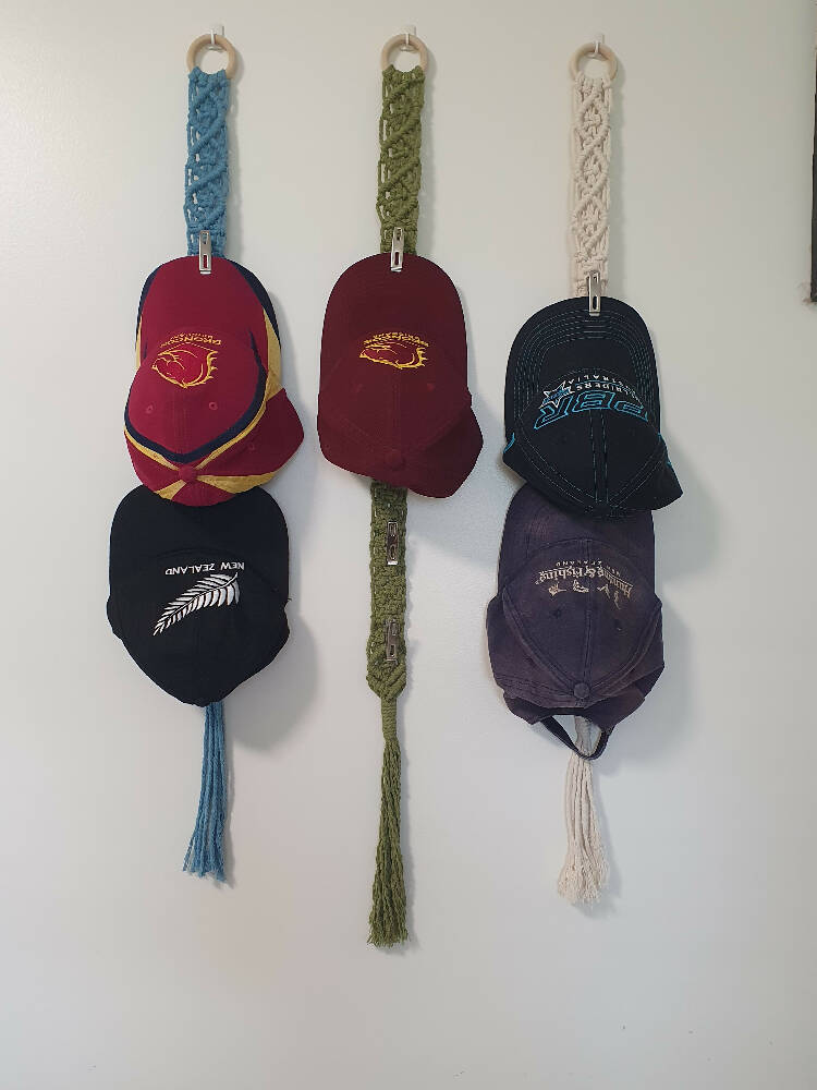 macrame cap wall hangers