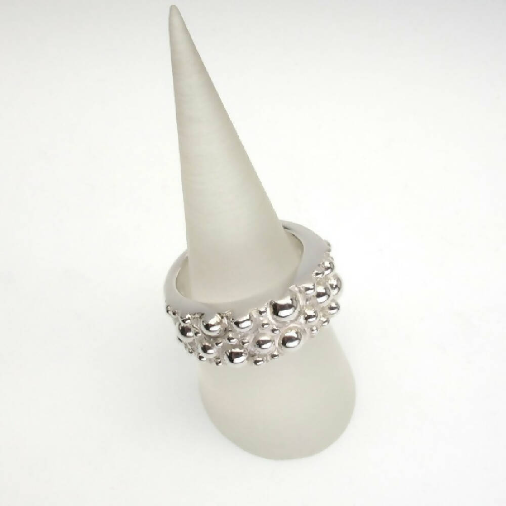 Sterling silver bubble ring 2
