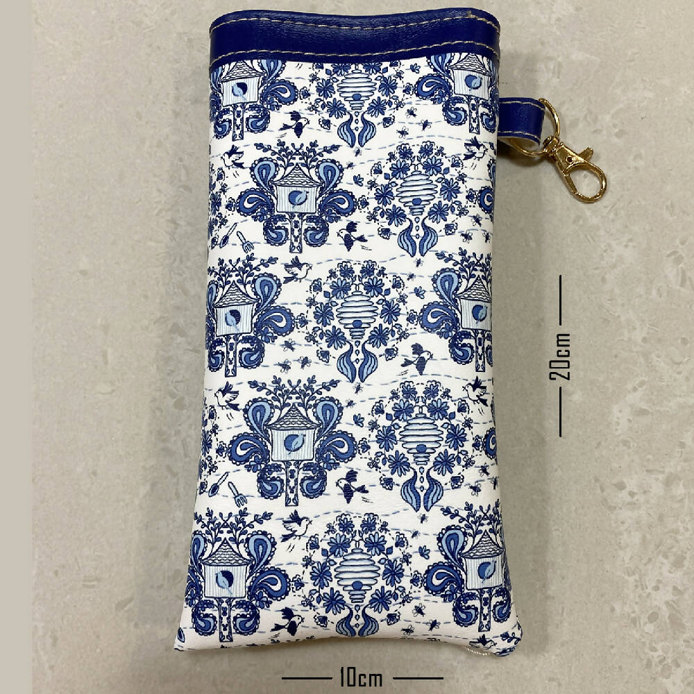 Glasses Case / Pouch featuring exclusive chintz birdhouse floral Print #5