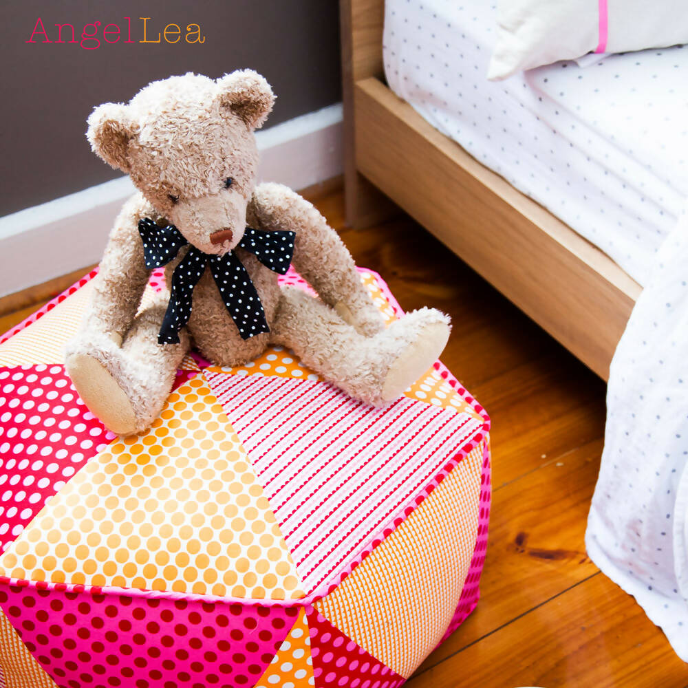 Hexagon Pouf Floor Cushion PDF Sewing Pattern