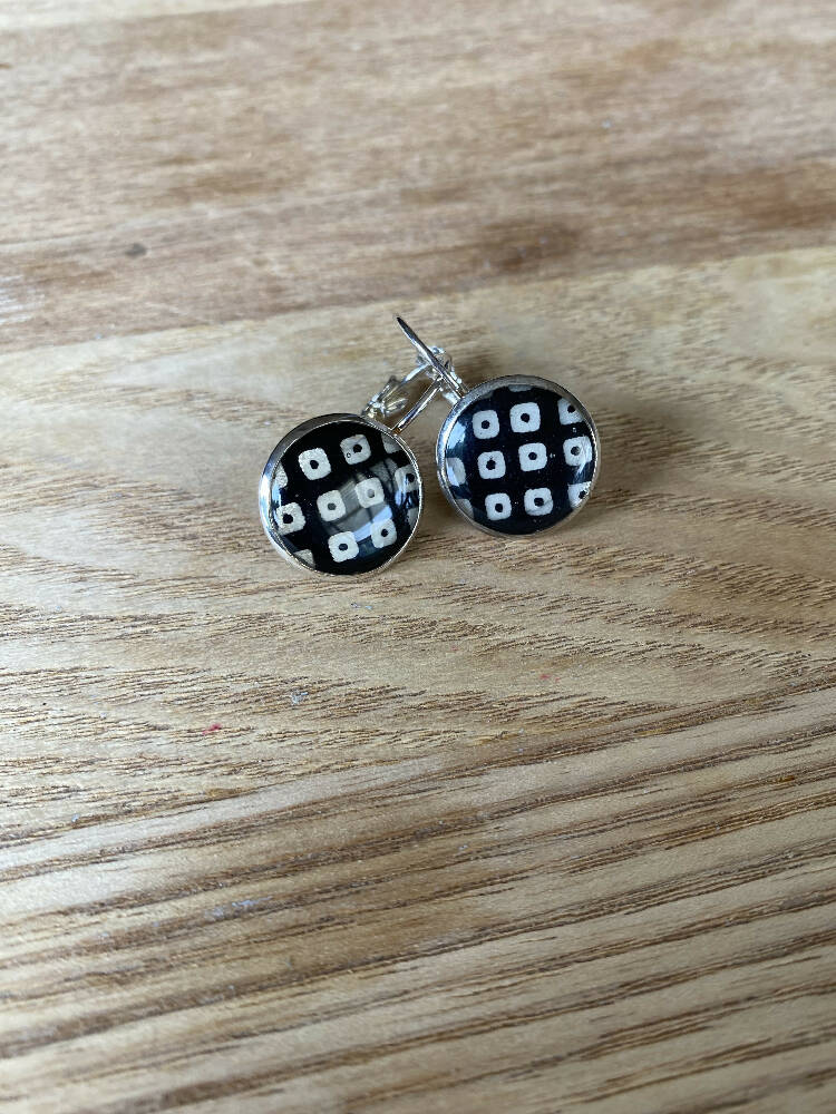 Japanese washi paper Resin earrings