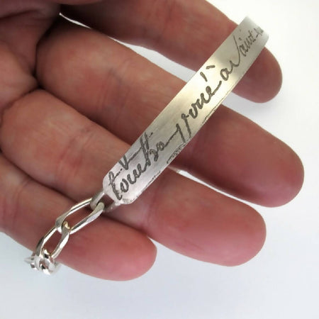 Manu Scriptum sterling silver bracelet