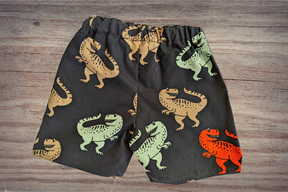 Black Dinosaur Shorts Back_InPixio_InPixio_N_InPixio_WX