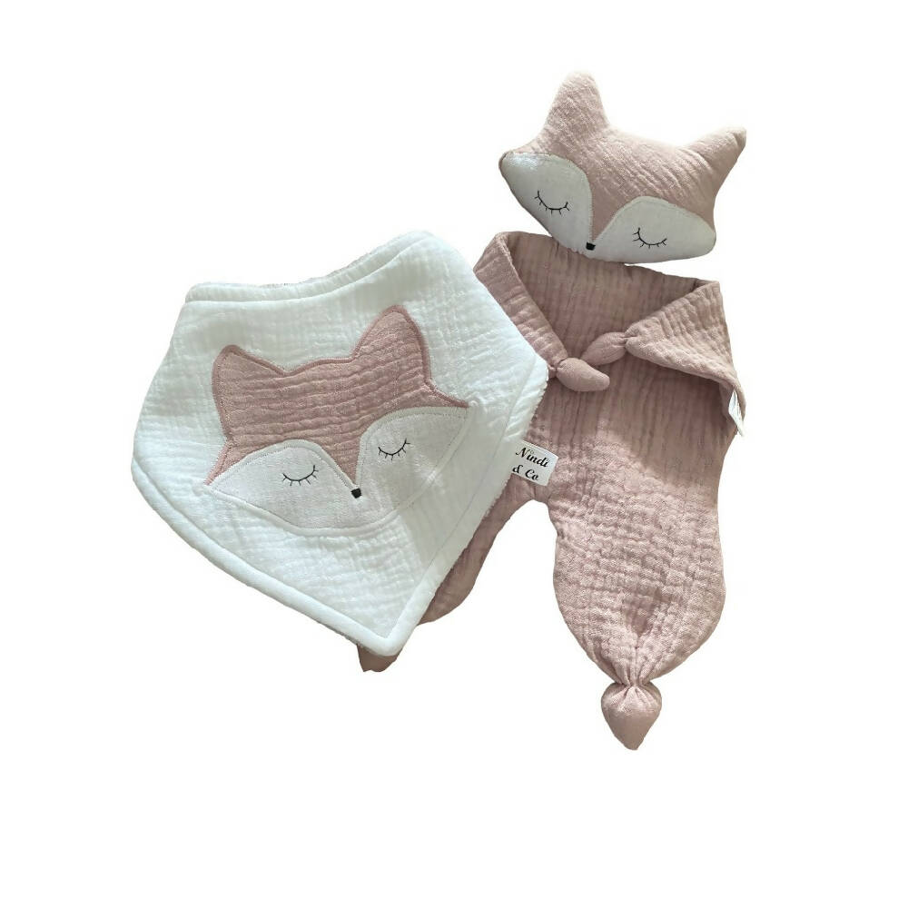 Baby Fox Comforter & Matching Bib Set