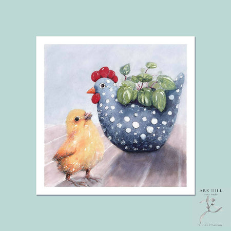 Chicken and a Chatty Chick - Fine Art Print