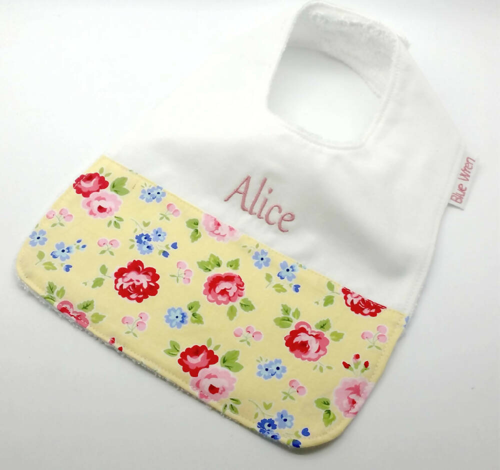 Baby Girl Toddler Bib Personalised Gift