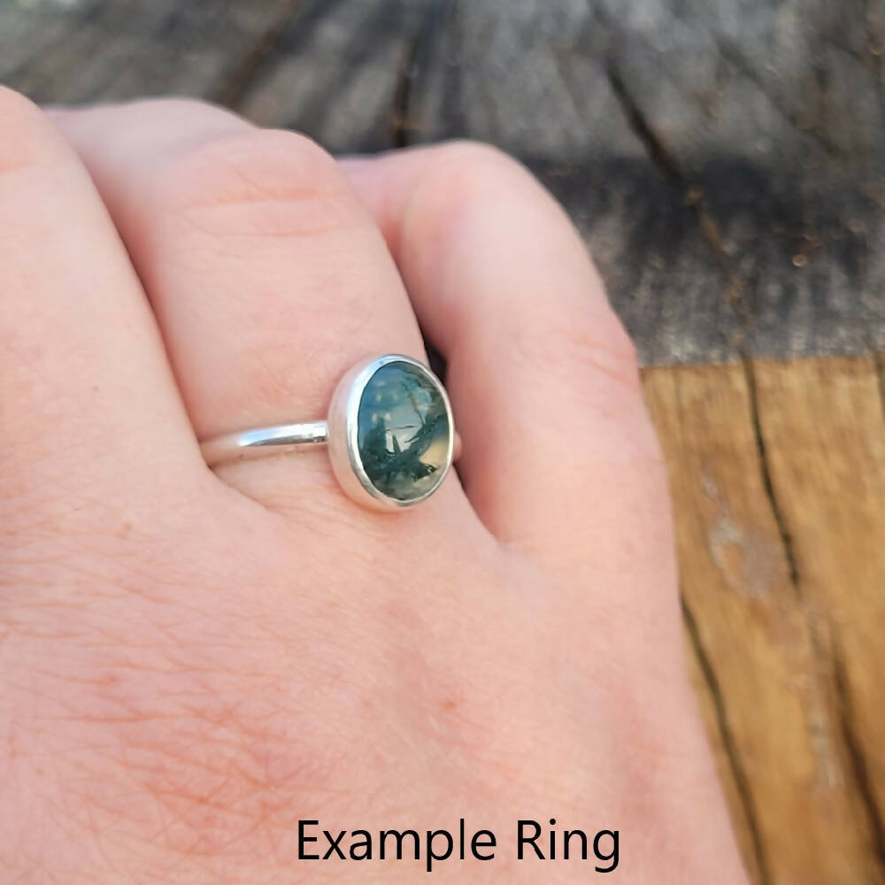 Moss Agate Choose-Your-Stone Ring (Made To Order)