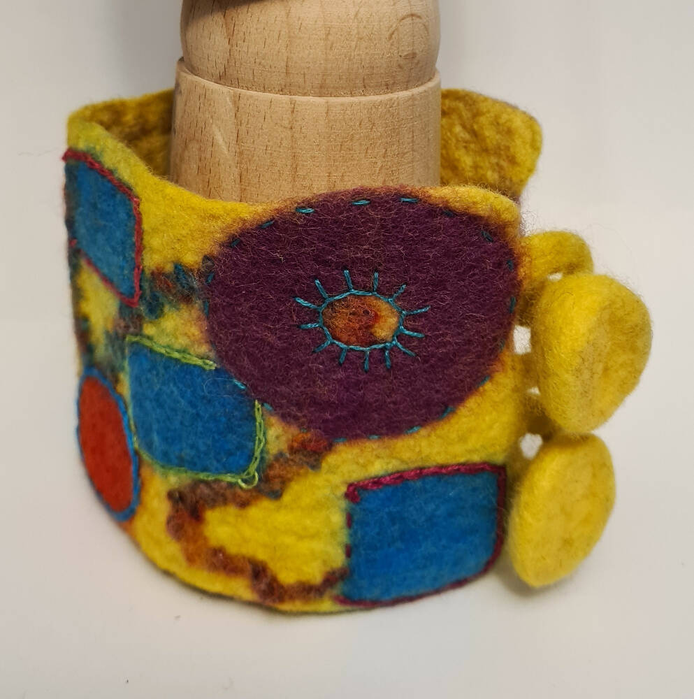 Hand Felted Merino Wool Cuff