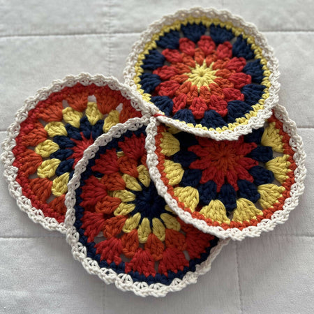 Crochet Cotton Coaster Set