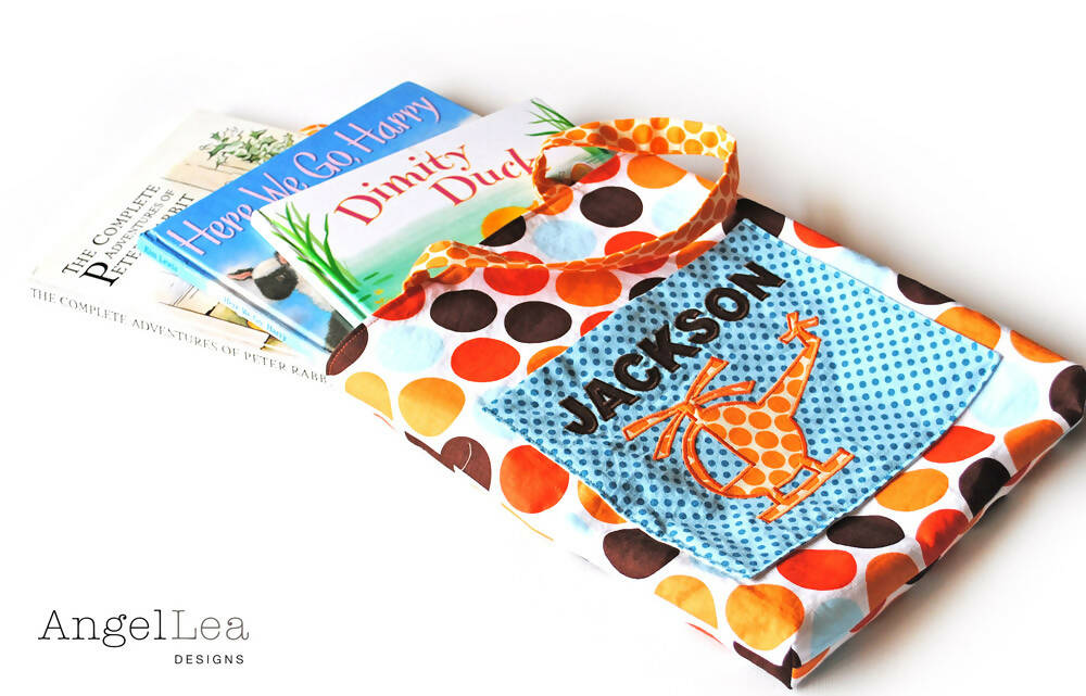 Library Tote Bag PDF Sewing Pattern, School, Kindy, Personalised Bag