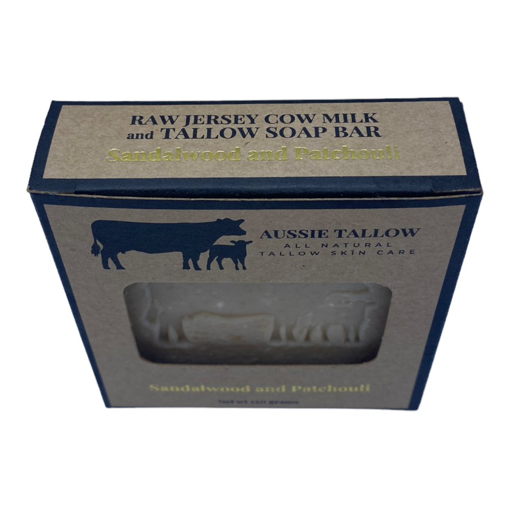 RAW MILK + TALLOW Soap Bar, Raw Cow Milk, Grass Fed Tallow, Old Fashioned