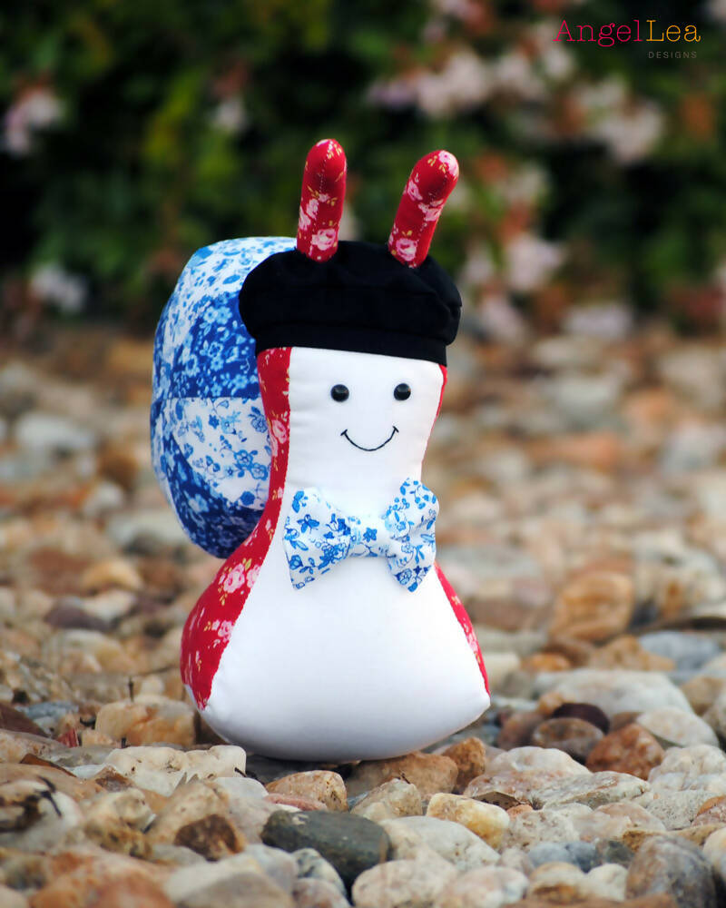 Snail Softie HARD COPY Paper Sewing Pattern Sandy the Snail