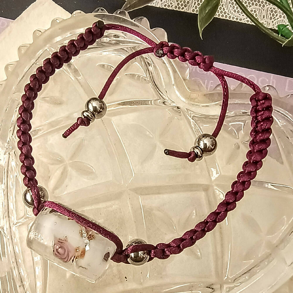 Macrame Bangles with Focal Beads