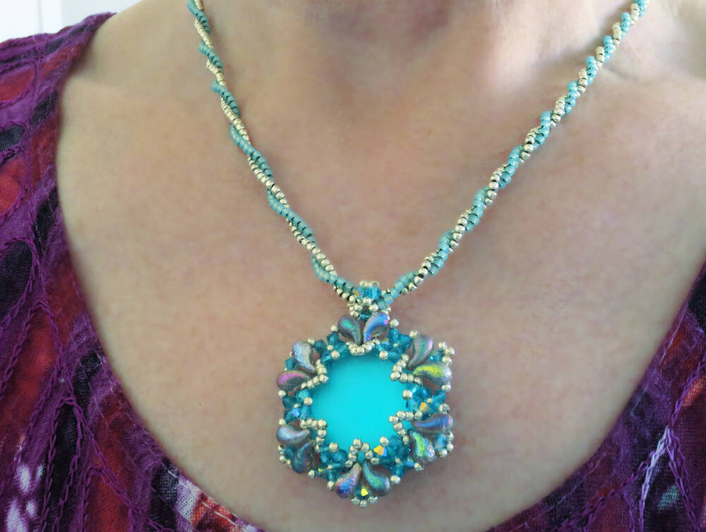 Serendipity Pendant with Beaded Chain