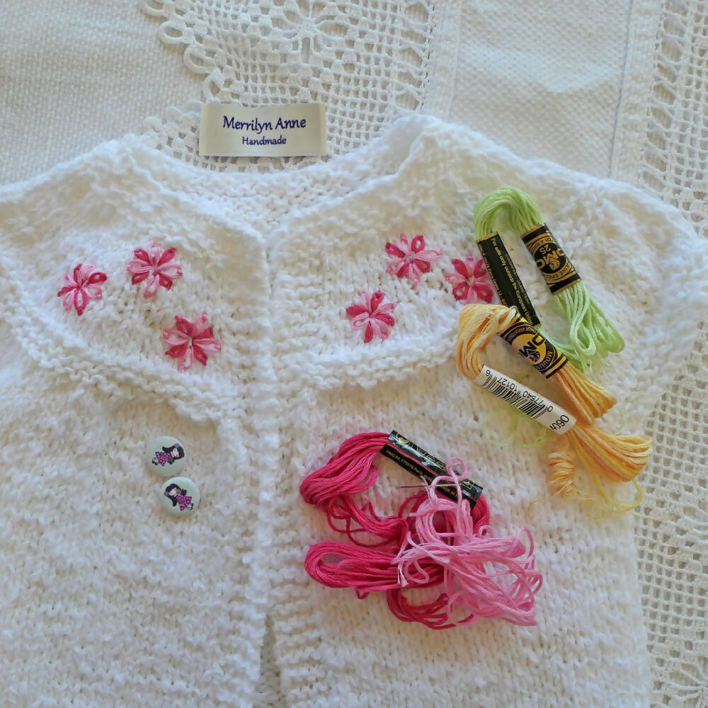 Embroidered Cardigan: special occasion, size 1-2. free post