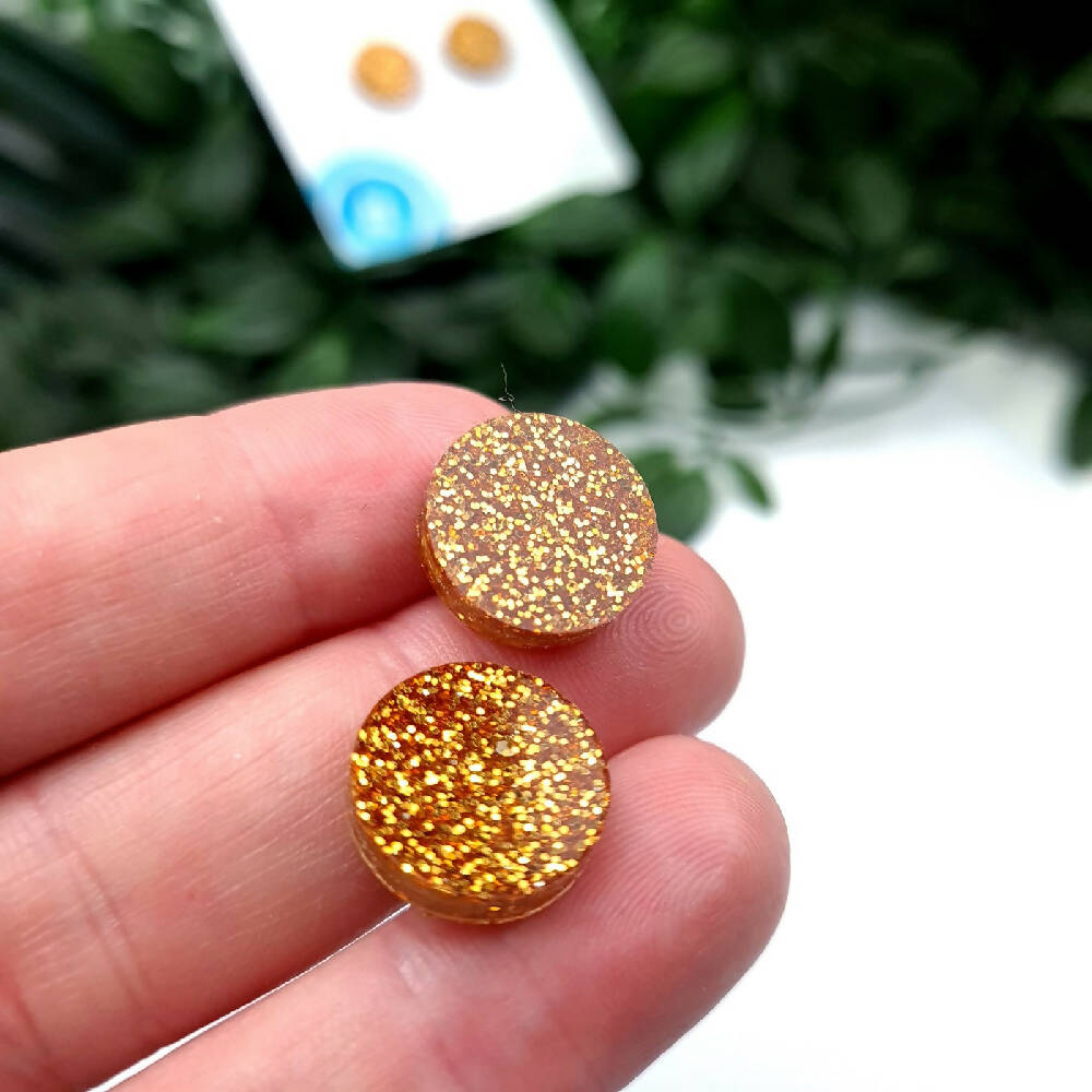Stud Earrings Rollie Round Gold A2B (3)