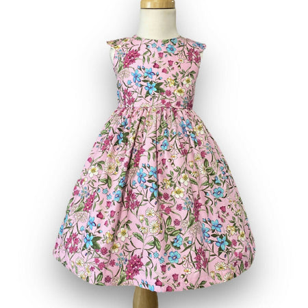 Pink Flowers Tea Party Dress