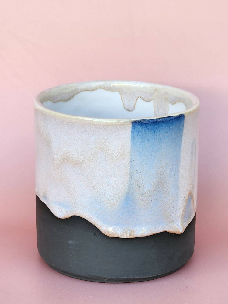 Handmade Ceramic Cover Pot - Monochrome Glaze