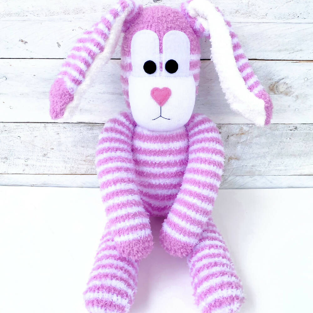 Bonnie-Sock Bunny-Sock Monkey-Soft Toy-Rabbit_1