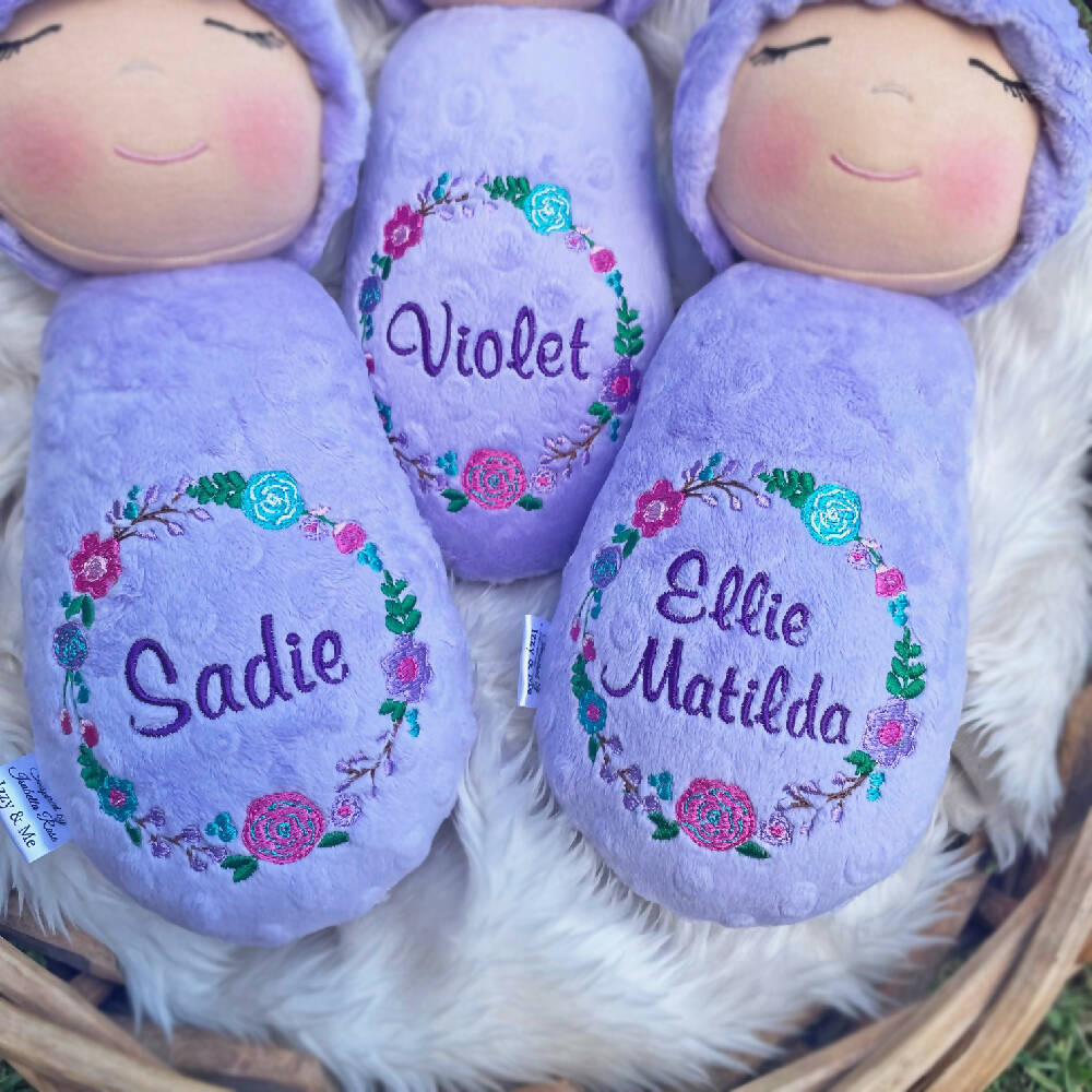 Personalised fabric doll, First doll, Bella Boo, Made to order